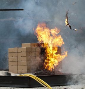 shipping lithium battery fire